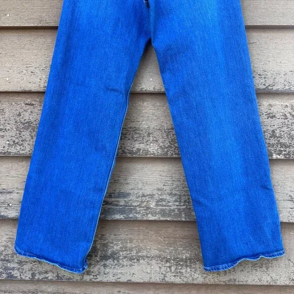Old Navy Womens High-Rise Wow Wide Leg Jeans Size 4 Blue Denim Cotton Blend - Picture 10 of 13